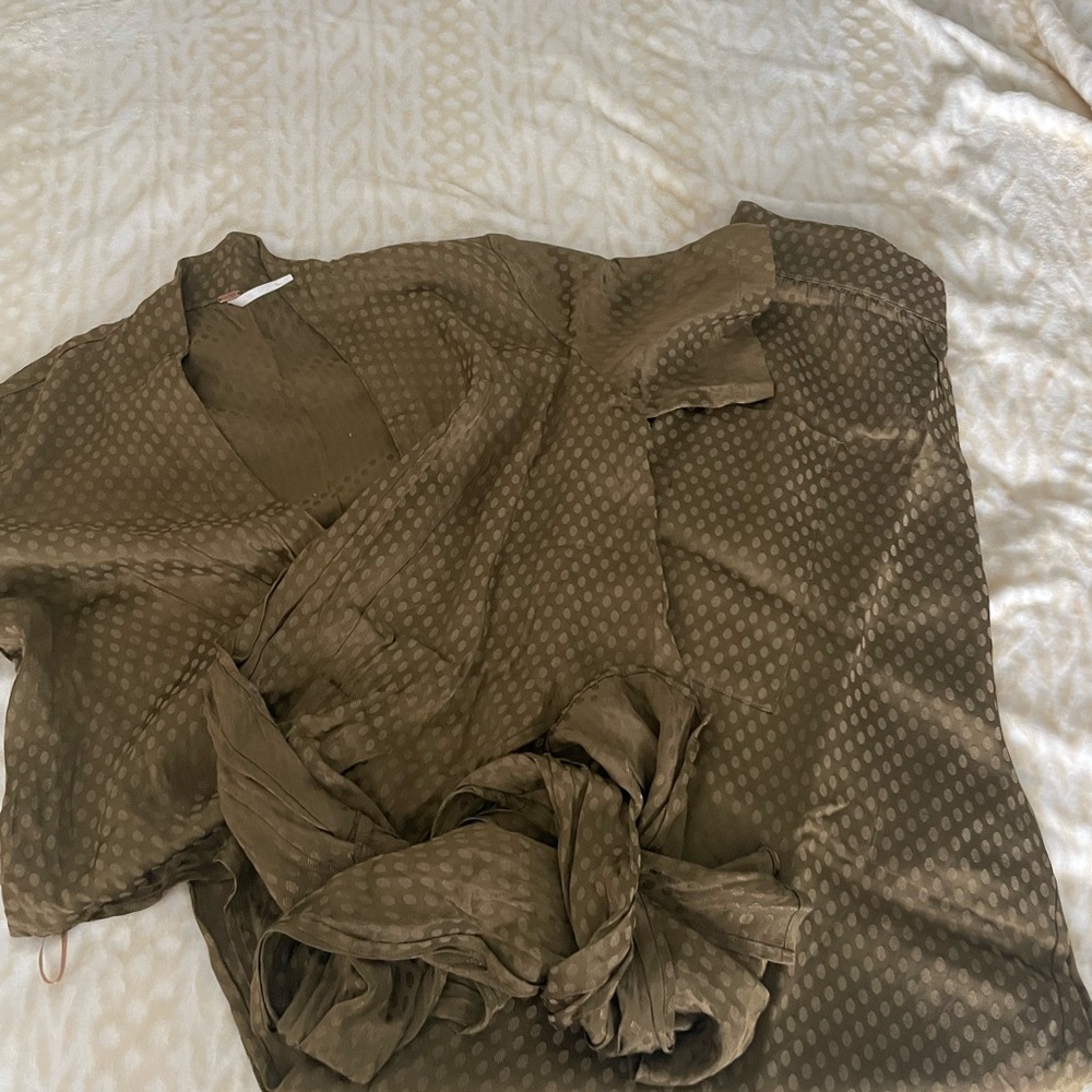 Olive Green silky set from Free People